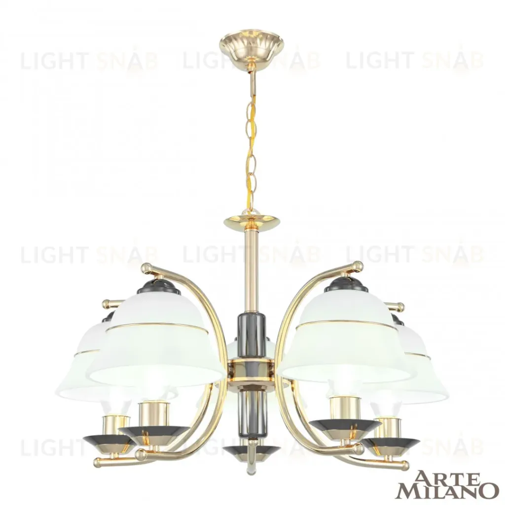 Подвесная люстра Arte Milano Florentia-1240 301240/5 Bk/Gd 301240/5 Bk/Gd