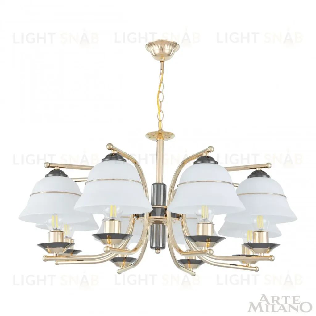Подвесная люстра Arte Milano Florentia-1240 301240/8 Bk/Gd 301240/8 Bk/Gd