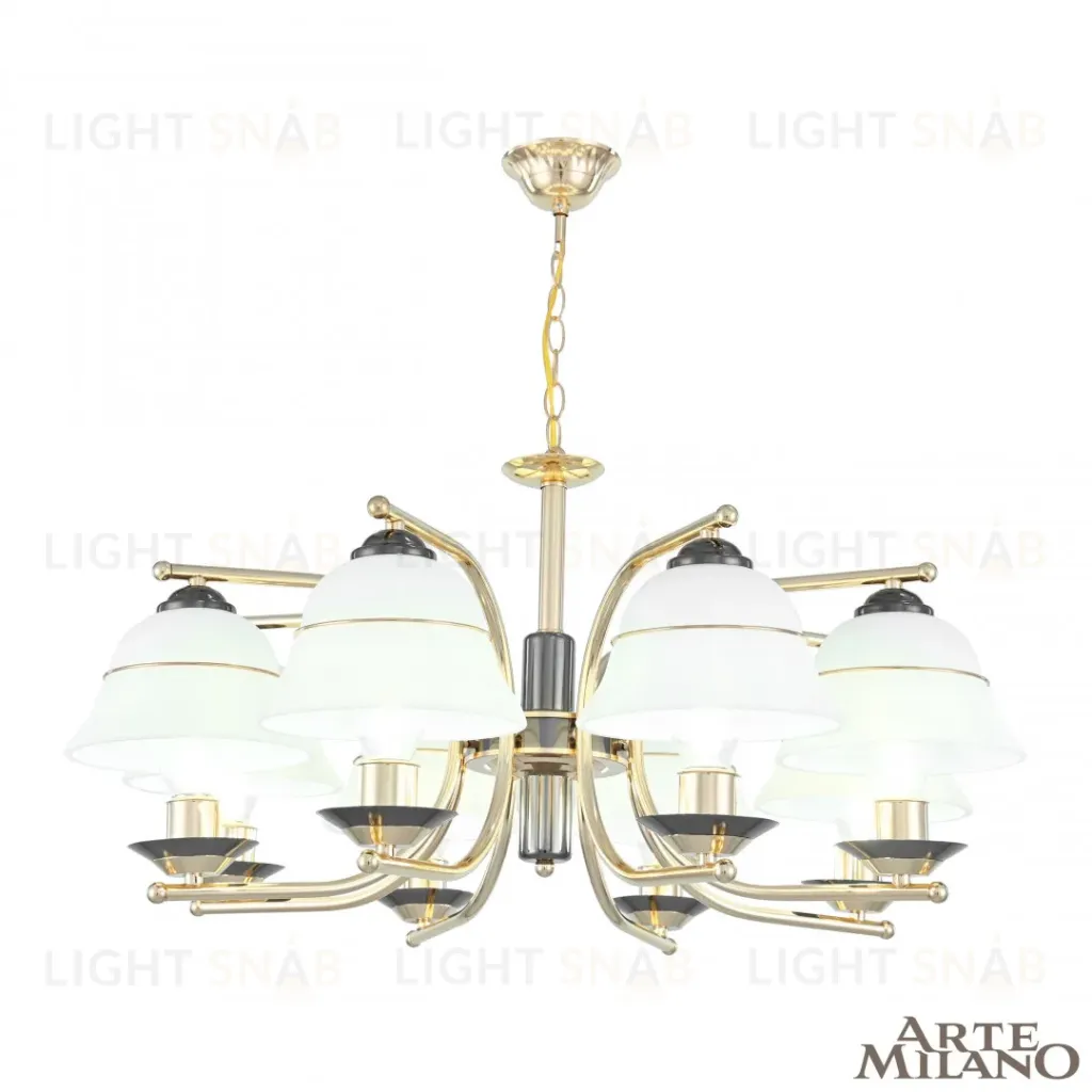 Подвесная люстра Arte Milano Florentia-1240 301240/8 Bk/Gd 301240/8 Bk/Gd