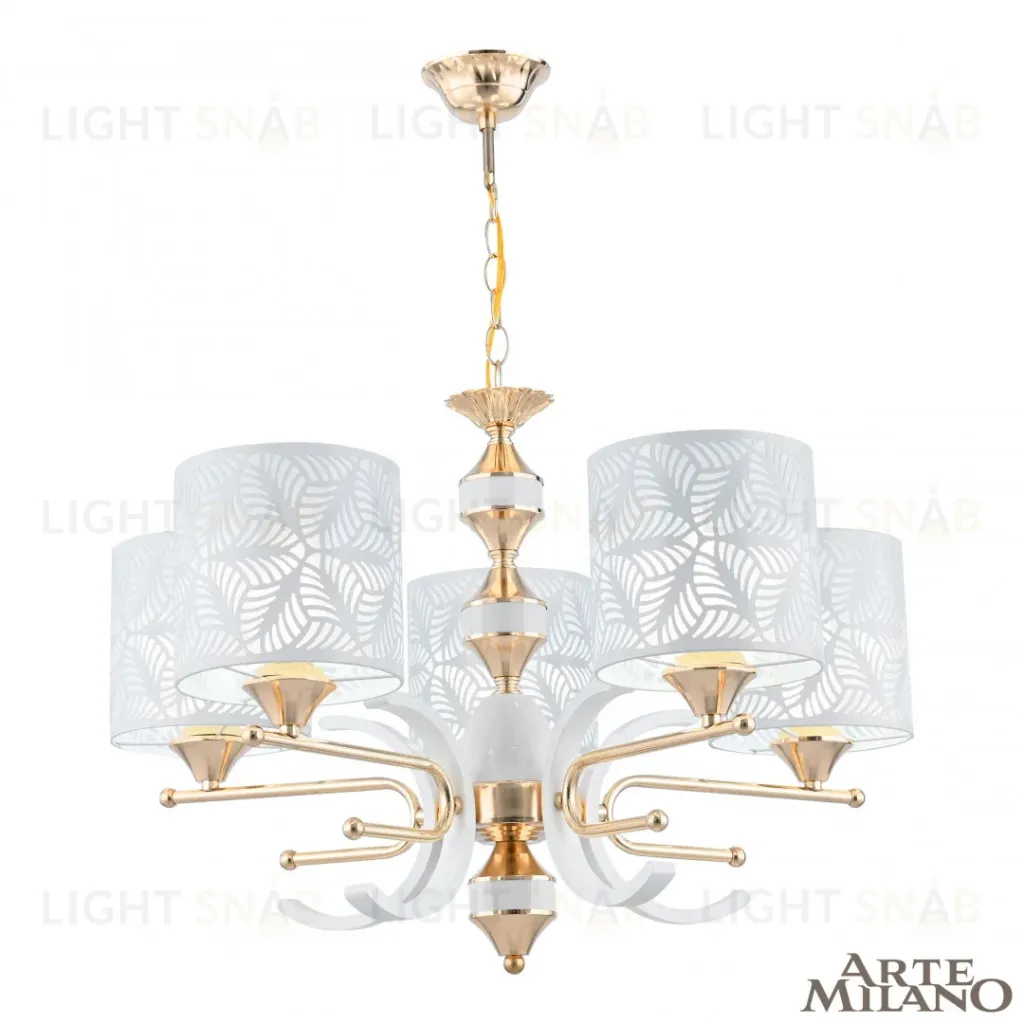 Подвесная люстра Arte Milano Florentia-2097 302097/5 Wh/Gd 302097/5 Wh/Gd