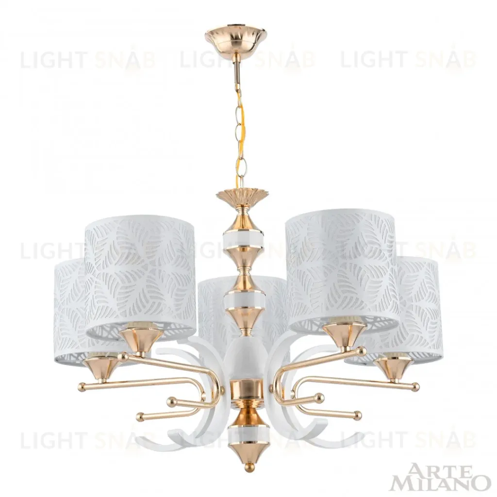 Подвесная люстра Arte Milano Florentia-2097 302097/5 Wh/Gd 302097/5 Wh/Gd