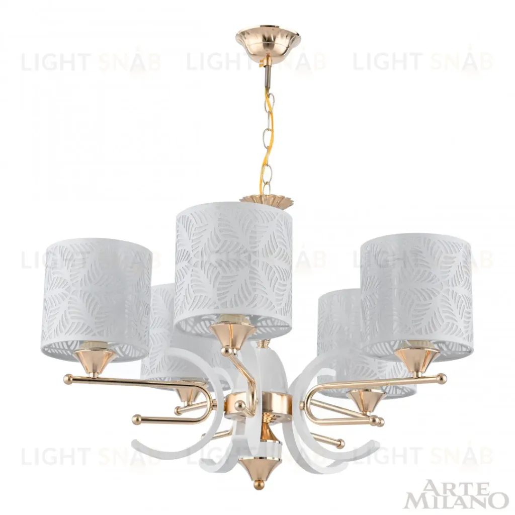 Подвесная люстра Arte Milano Florentia-2097 302097/5 Wh/Gd 302097/5 Wh/Gd