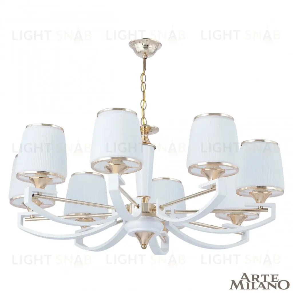 Подвесная люстра Arte Milano Florentia-2457 302457/8 Wh/Gd 302457/8 Wh/Gd