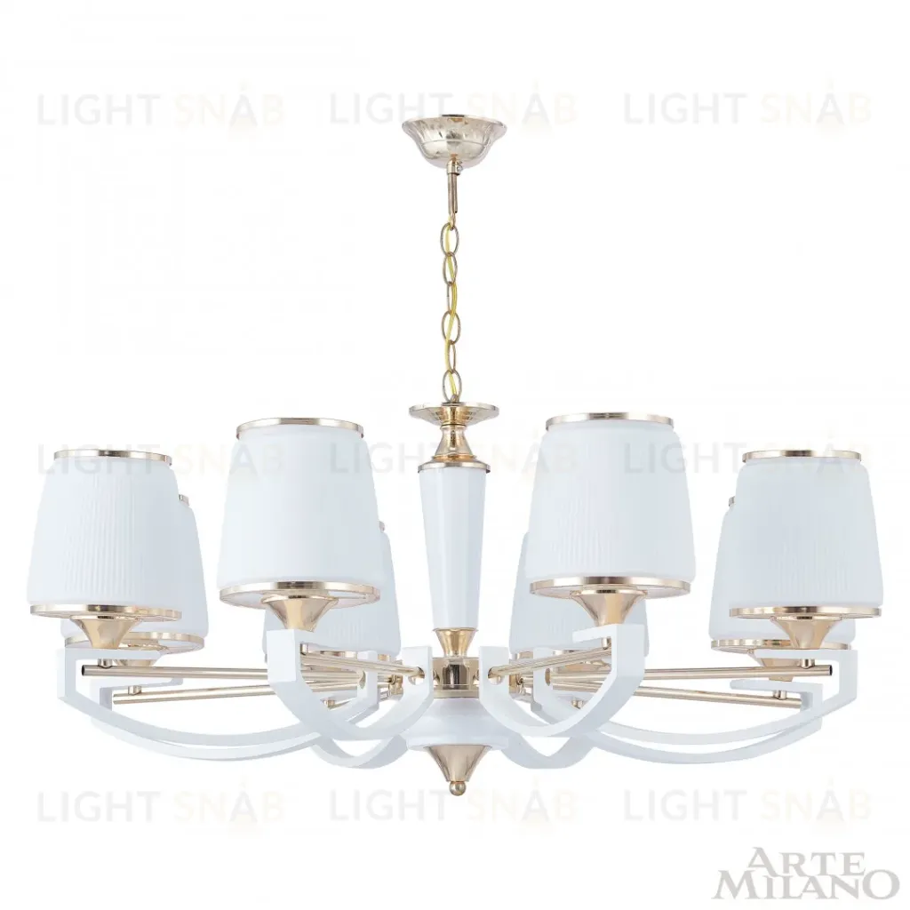 Подвесная люстра Arte Milano Florentia-2457 302457/8 Wh/Gd 302457/8 Wh/Gd