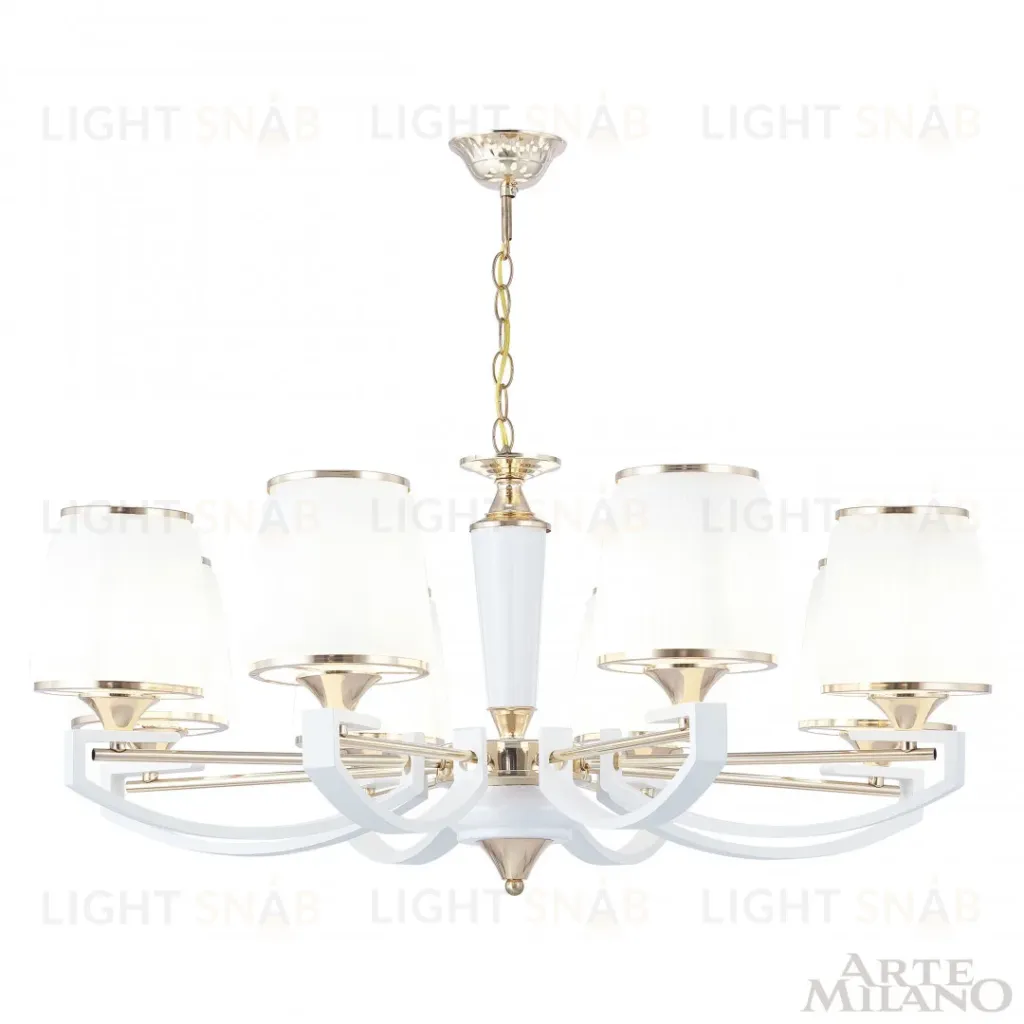 Подвесная люстра Arte Milano Florentia-2457 302457/8 Wh/Gd 302457/8 Wh/Gd
