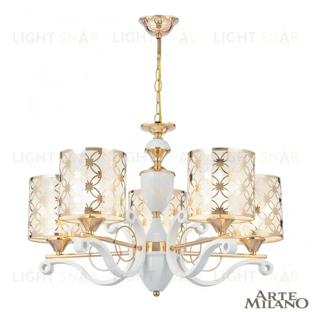 Подвесная люстра Arte Milano Florentia-3097 303097/5 Wh/Gd 303097/5 Wh/Gd