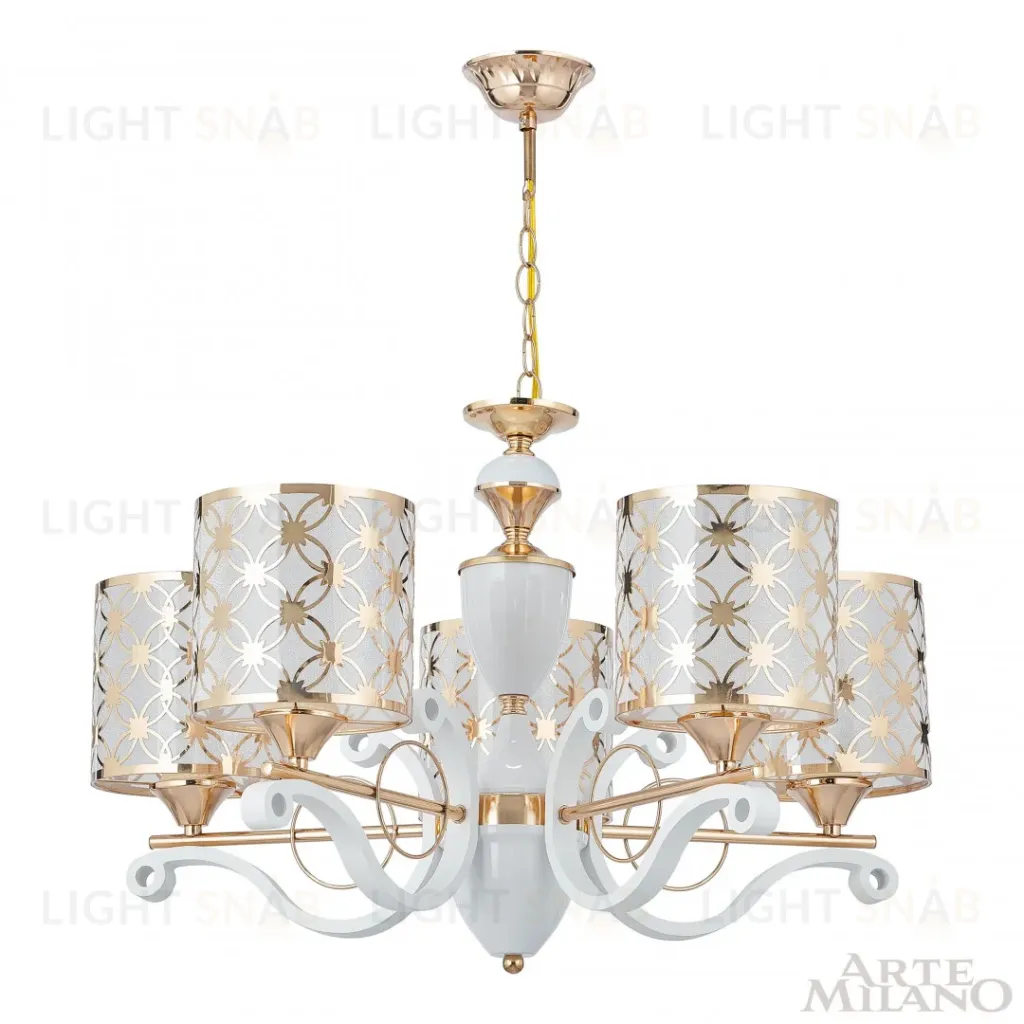 Подвесная люстра Arte Milano Florentia-3097 303097/5 Wh/Gd 303097/5 Wh/Gd