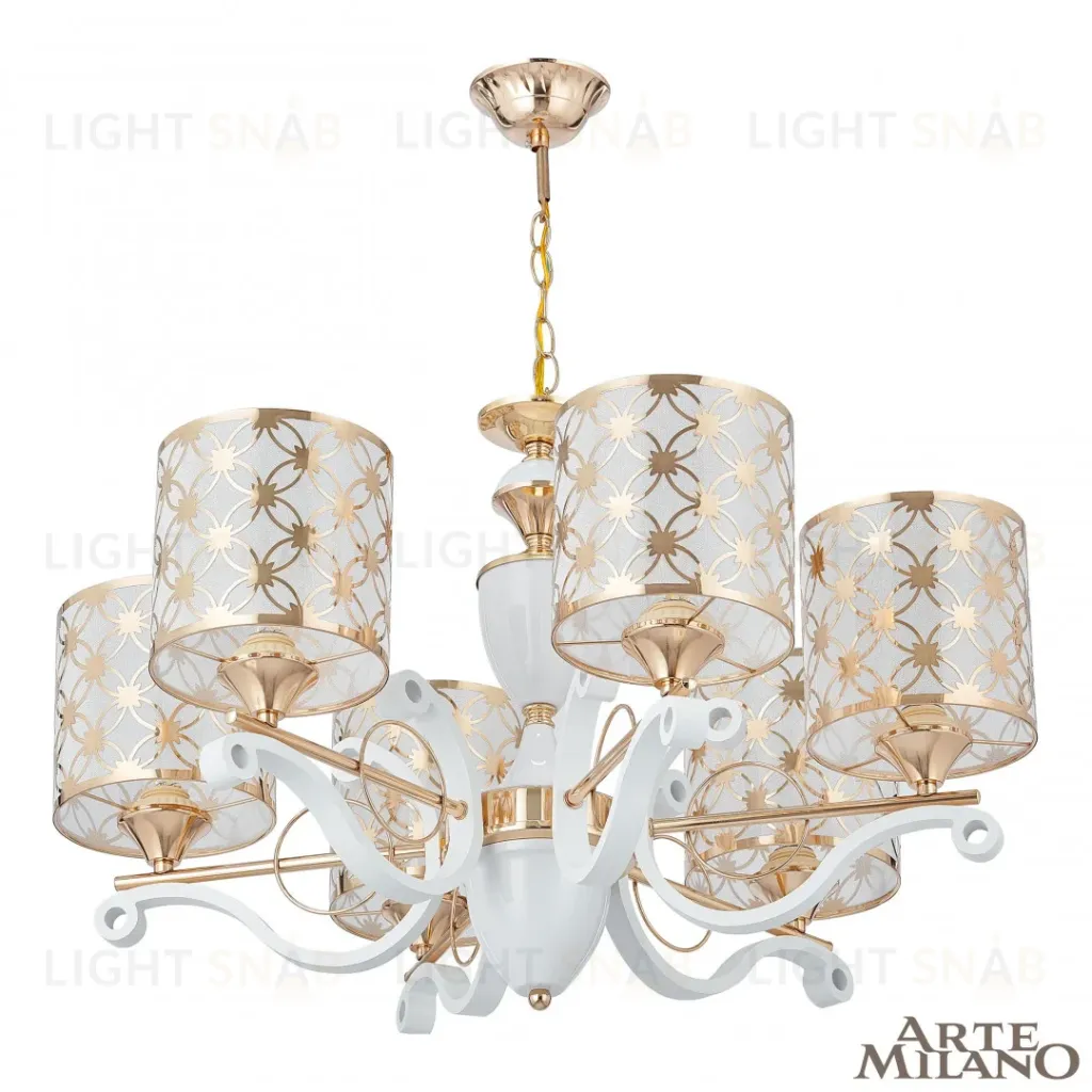 Подвесная люстра Arte Milano Florentia-3097 303097/6 Wh/Gd 303097/6 Wh/Gd