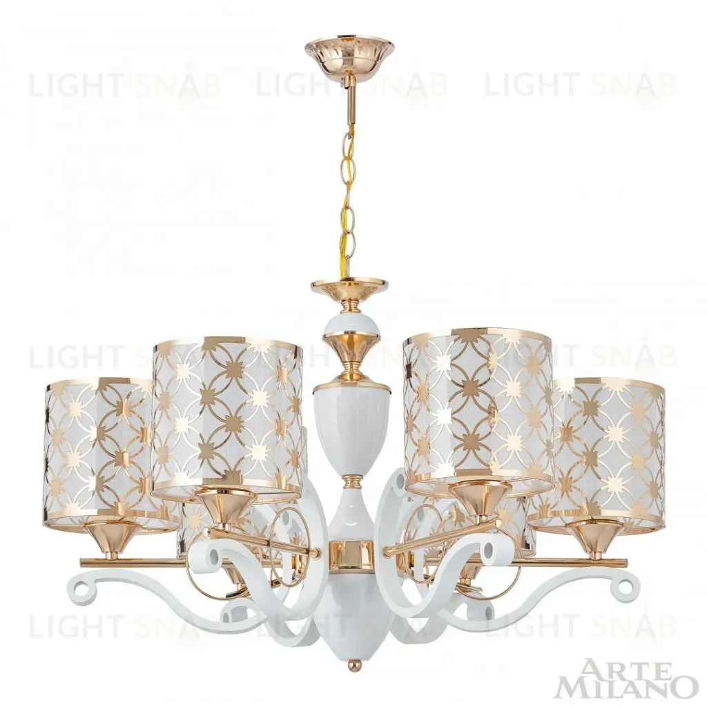Подвесная люстра Arte Milano Florentia-3097 303097/6 Wh/Gd 303097/6 Wh/Gd
