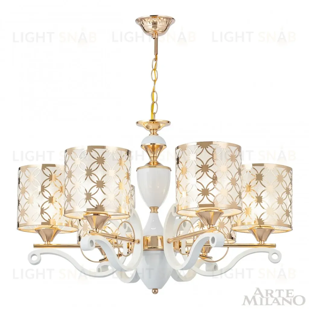 Подвесная люстра Arte Milano Florentia-3097 303097/6 Wh/Gd 303097/6 Wh/Gd