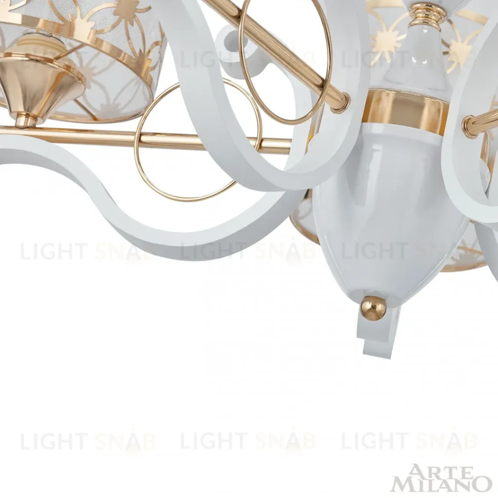 Подвесная люстра Arte Milano Florentia-3097 303097/8 Wh/Gd 303097/8 Wh/Gd