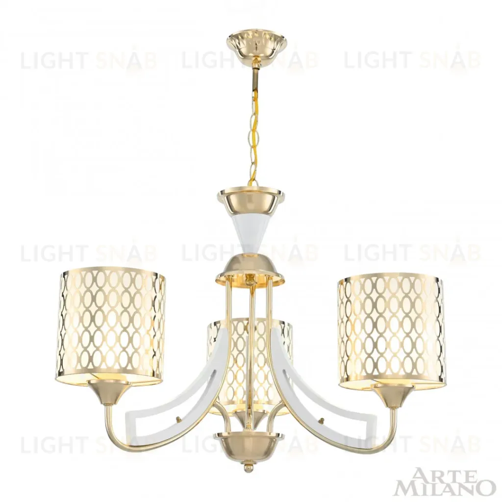Подвесная люстра Arte Milano Florentia-3387 303387/3 Wh/Gd 303387/3 Wh/Gd