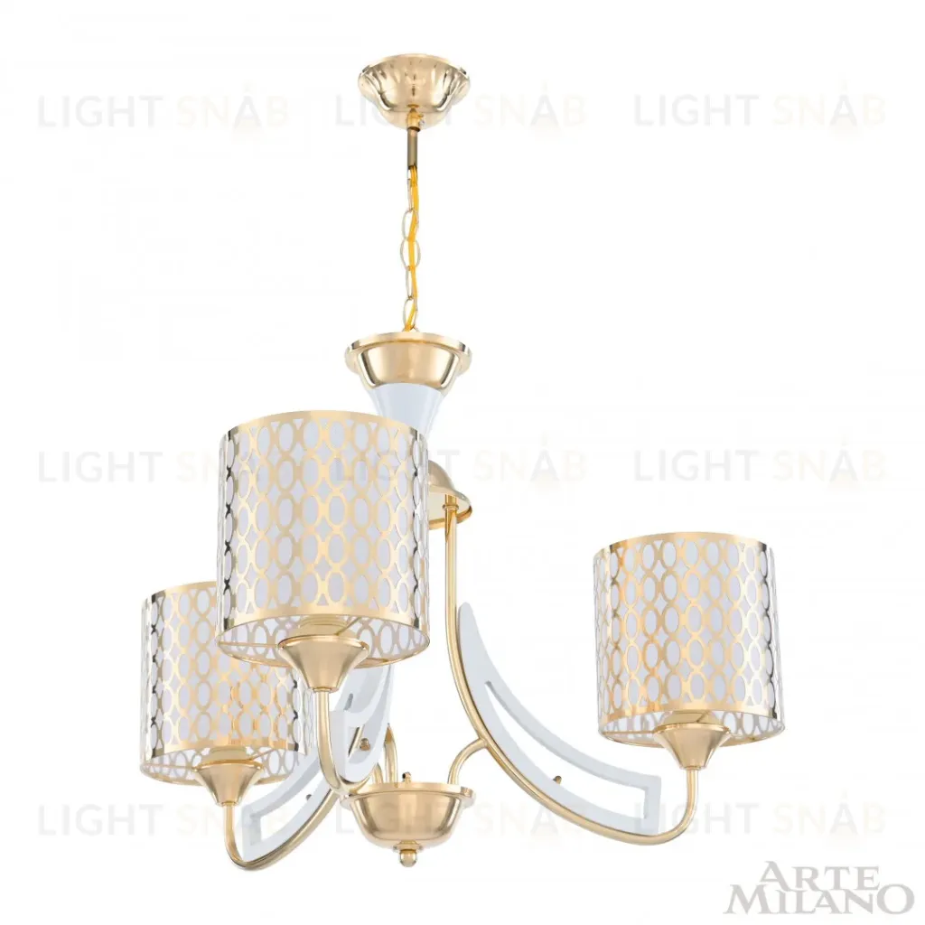 Подвесная люстра Arte Milano Florentia-3387 303387/3 Wh/Gd 303387/3 Wh/Gd