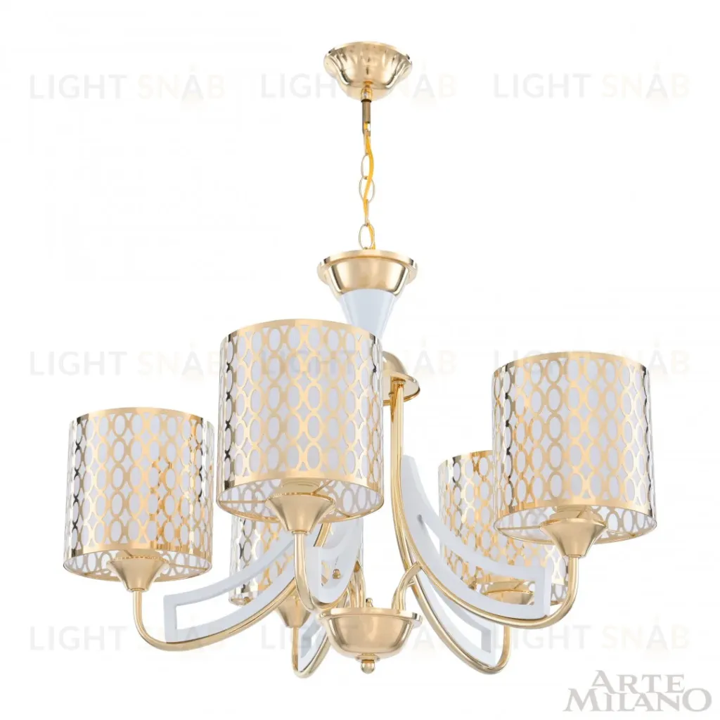 Подвесная люстра Arte Milano Florentia-3387 303387/5 Wh/Gd 303387/5 Wh/Gd