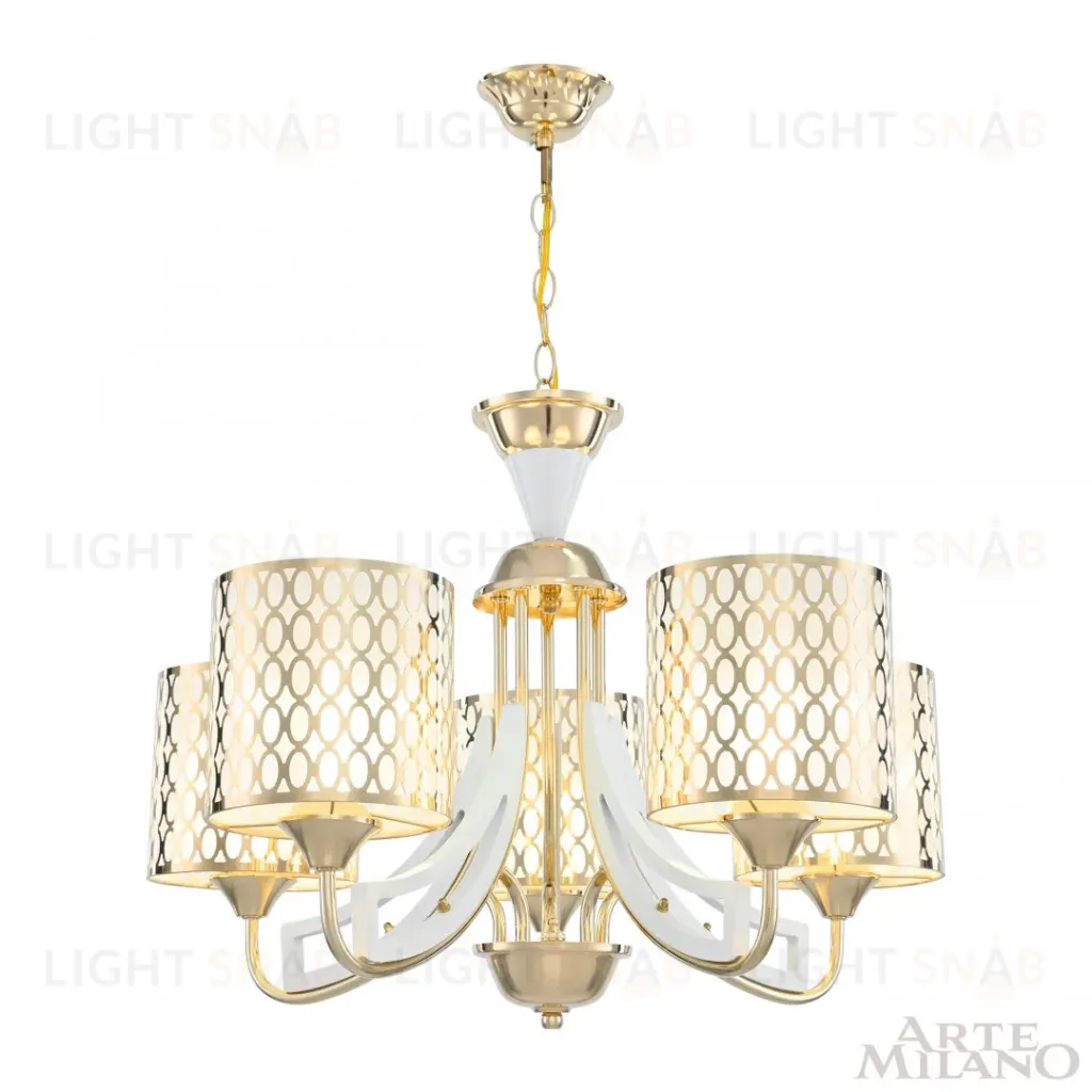 Подвесная люстра Arte Milano Florentia-3387 303387/5 Wh/Gd 303387/5 Wh/Gd