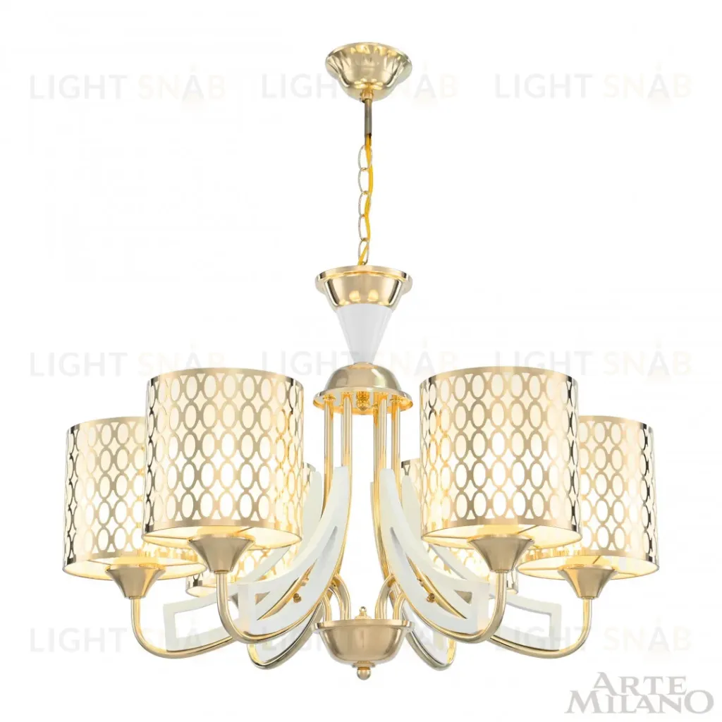 Подвесная люстра Arte Milano Florentia-3387 303387/6 Wh/Gd 303387/6 Wh/Gd