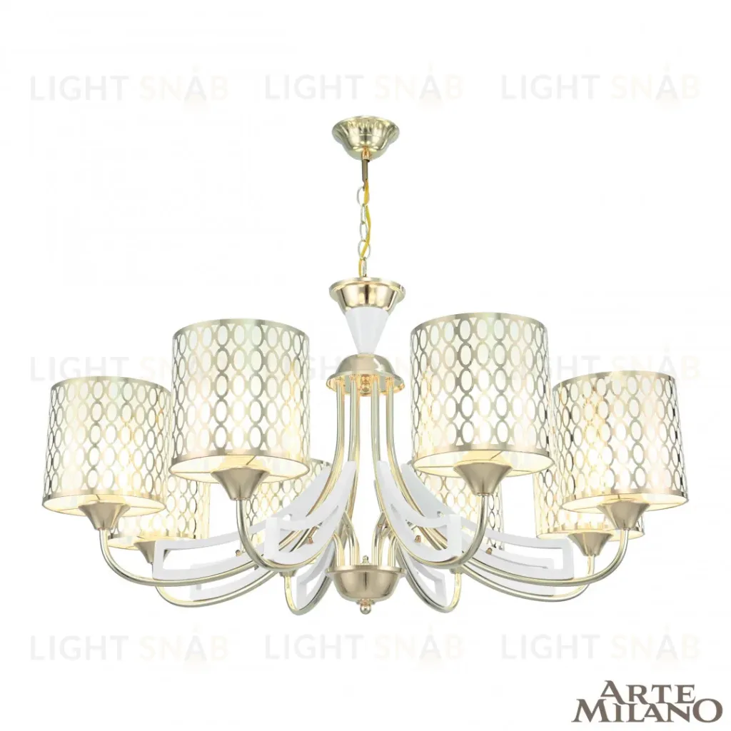 Подвесная люстра Arte Milano Florentia-3387 303387/8 Wh/Gd 303387/8 Wh/Gd
