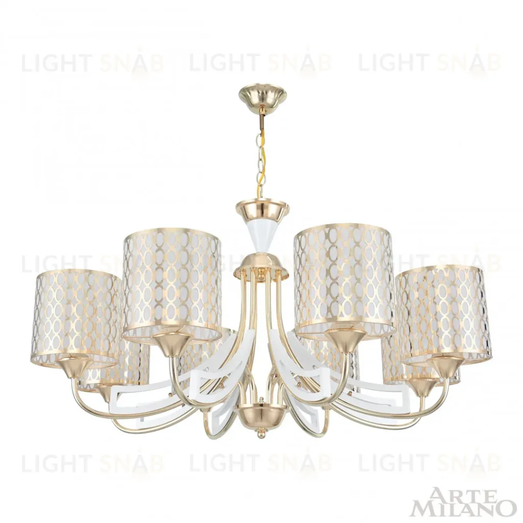 Подвесная люстра Arte Milano Florentia-3387 303387/8 Wh/Gd 303387/8 Wh/Gd