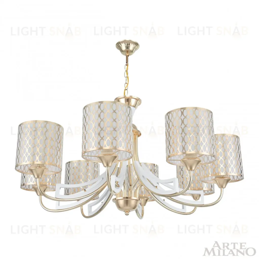 Подвесная люстра Arte Milano Florentia-3387 303387/8 Wh/Gd 303387/8 Wh/Gd