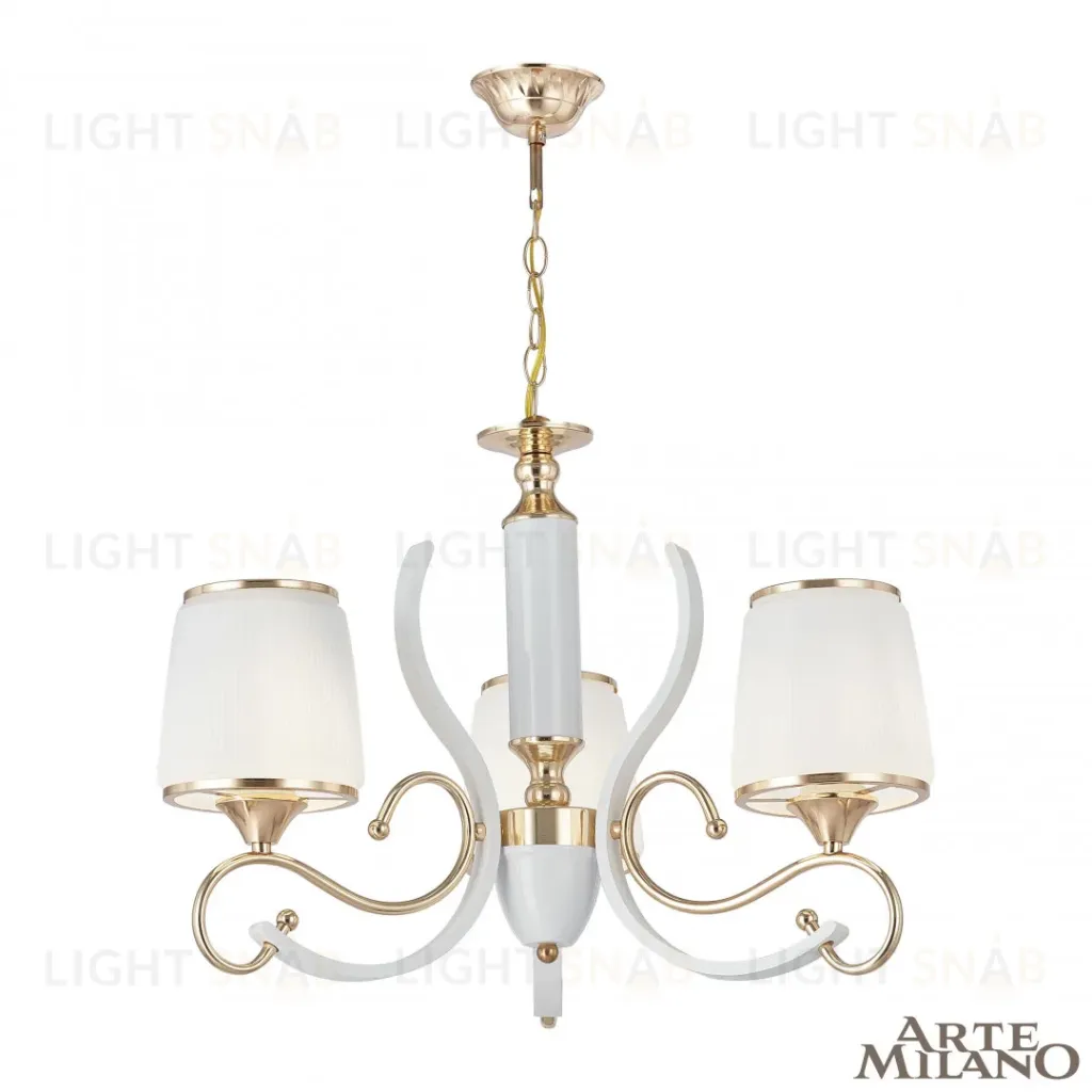 Подвесная люстра Arte Milano Florentia-3857 303857/3 Wh/Gd 303857/3 Wh/Gd