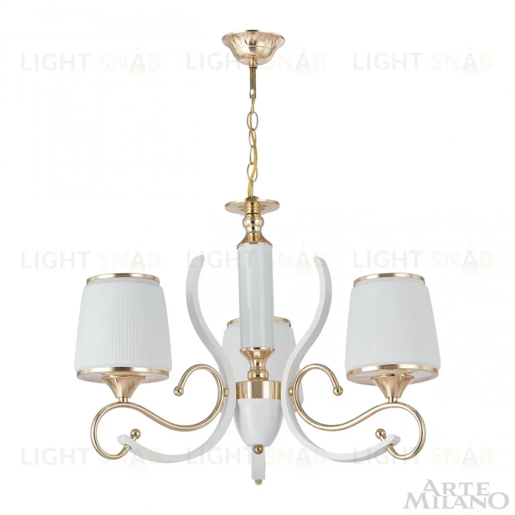 Подвесная люстра Arte Milano Florentia-3857 303857/3 Wh/Gd 303857/3 Wh/Gd