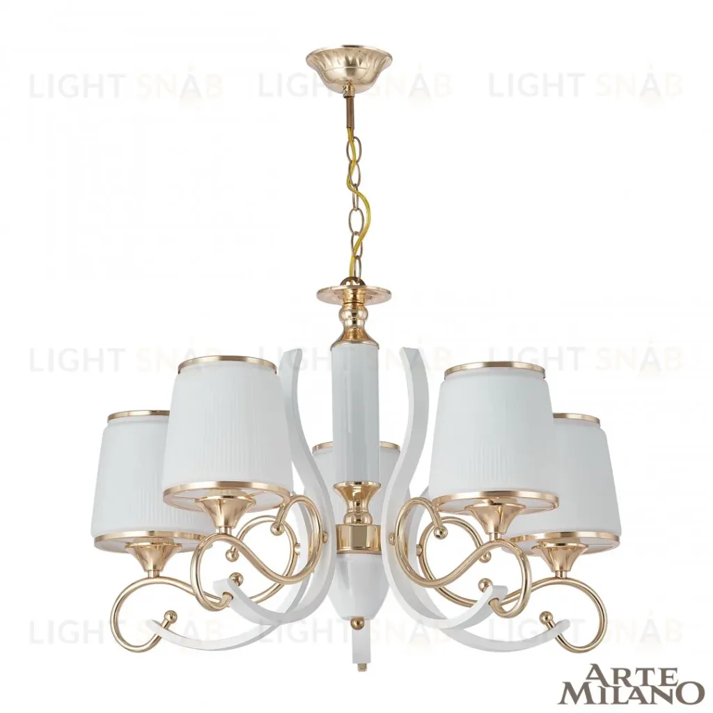 Подвесная люстра Arte Milano Florentia-3857 303857/5 Wh/Gd 303857/5 Wh/Gd