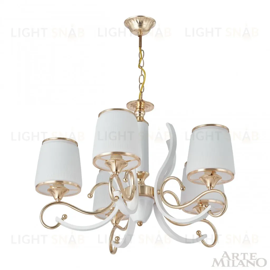 Подвесная люстра Arte Milano Florentia-3857 303857/5 Wh/Gd 303857/5 Wh/Gd