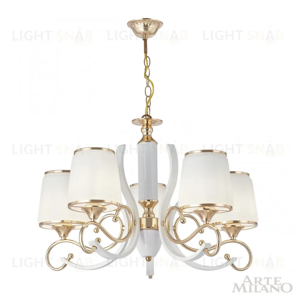 Подвесная люстра Arte Milano Florentia-3857 303857/5 Wh/Gd 303857/5 Wh/Gd