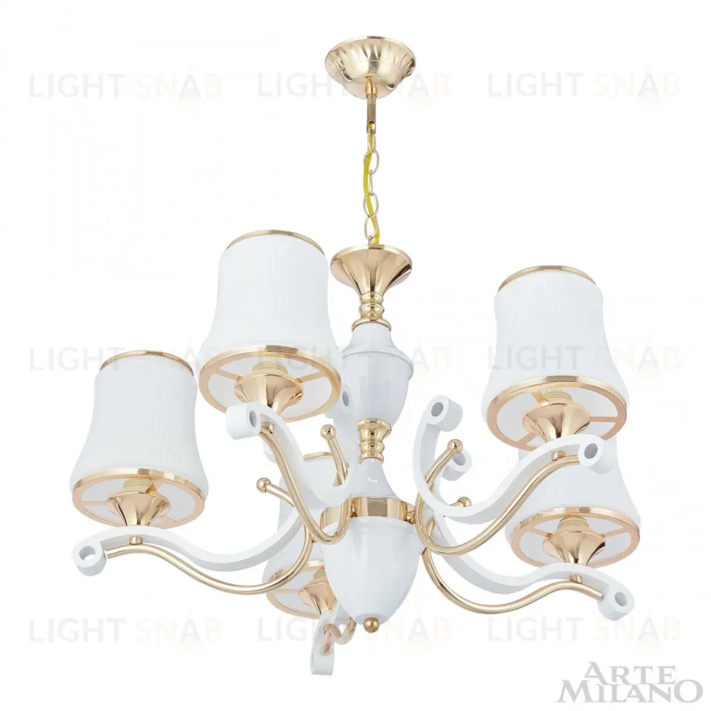 Подвесная люстра Arte Milano Florentia-3987 303987/5 Wh/Gd 303987/5 Wh/Gd