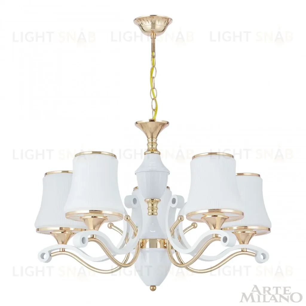 Подвесная люстра Arte Milano Florentia-3987 303987/5 Wh/Gd 303987/5 Wh/Gd