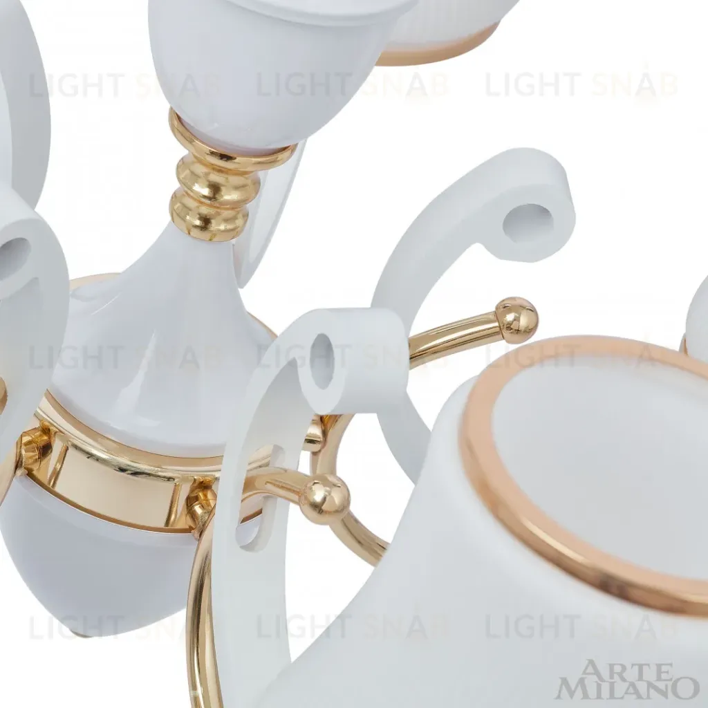 Подвесная люстра Arte Milano Florentia-3987 303987/5 Wh/Gd 303987/5 Wh/Gd