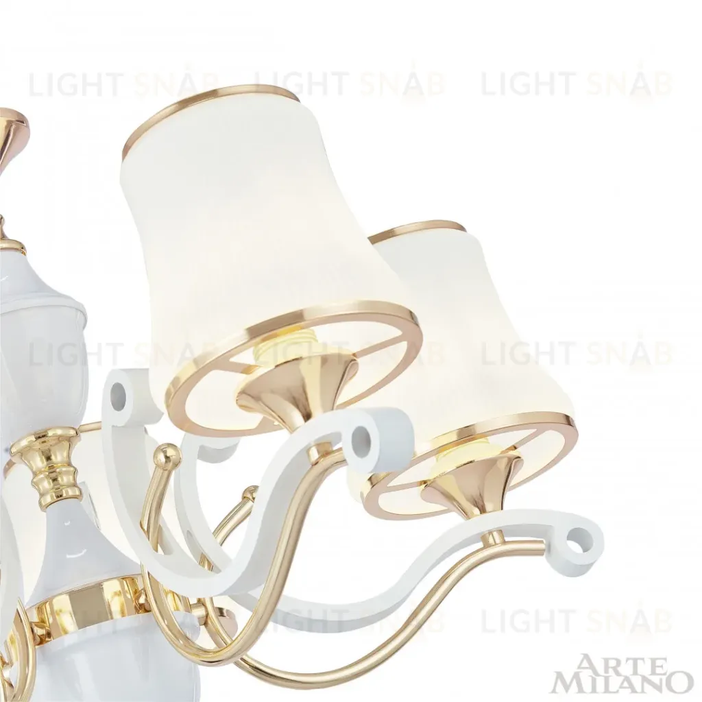Подвесная люстра Arte Milano Florentia-3987 303987/5 Wh/Gd 303987/5 Wh/Gd