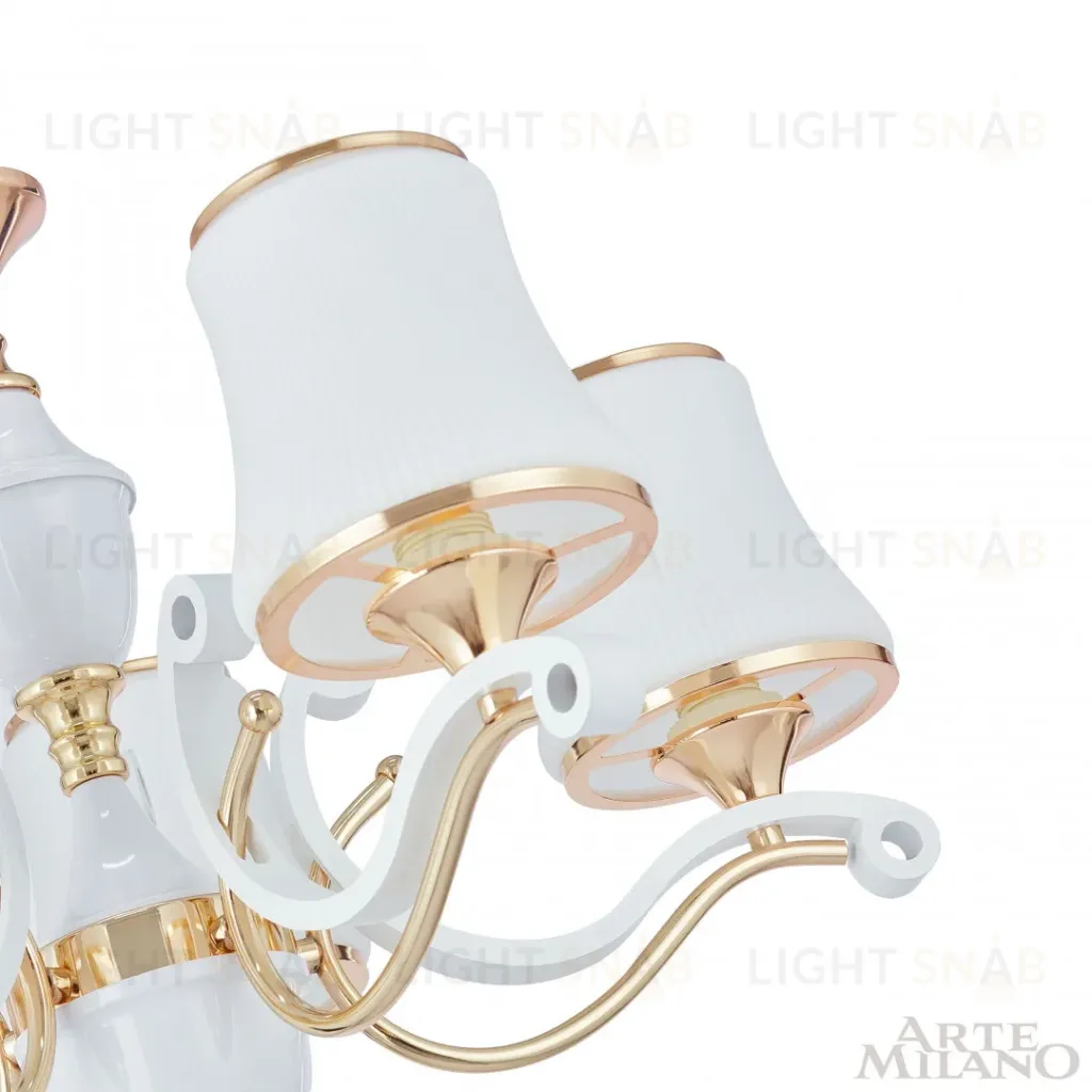 Подвесная люстра Arte Milano Florentia-3987 303987/5 Wh/Gd 303987/5 Wh/Gd