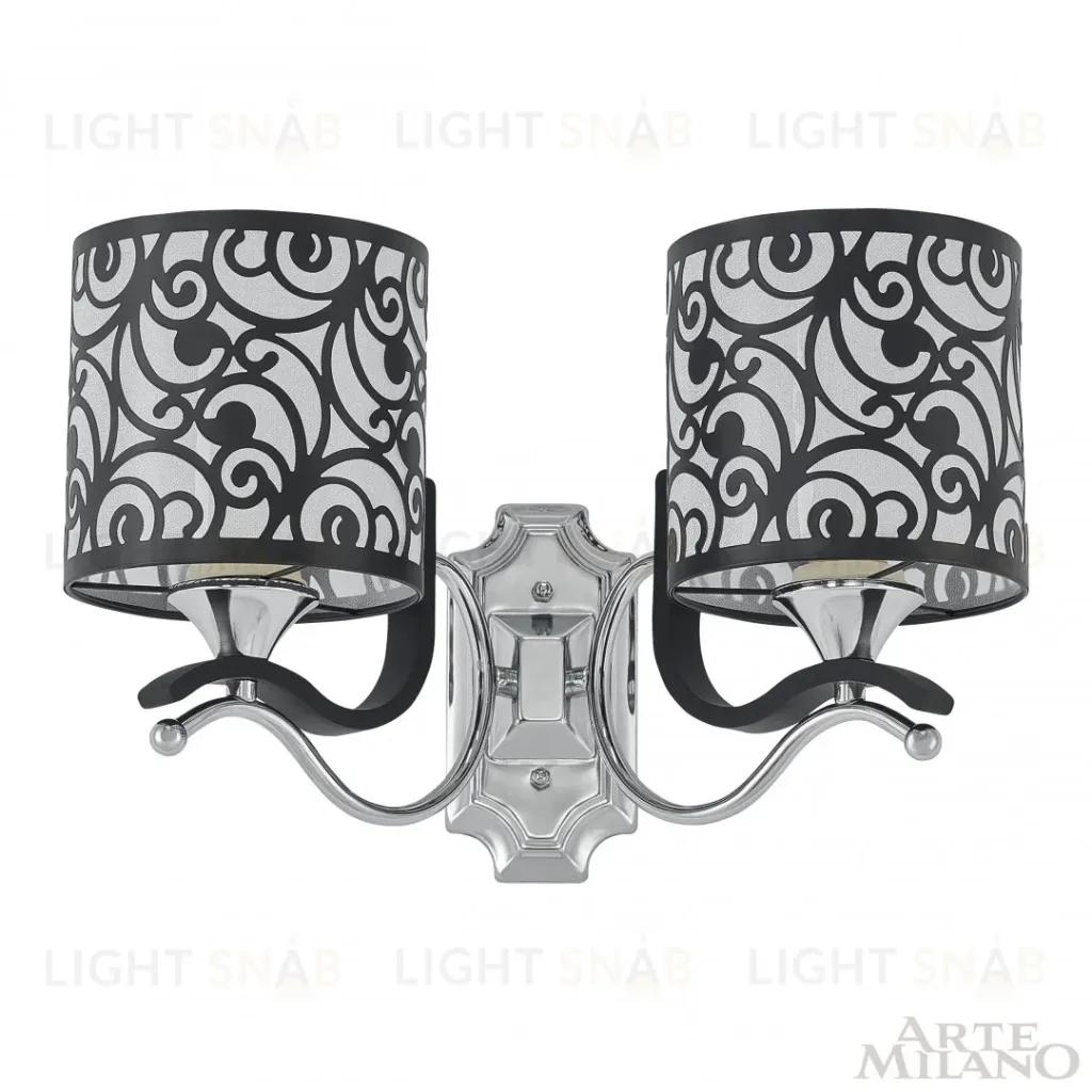 Бра Arte Milano Florentia-4957 304957/2W Bk/Ni 304957/2W Bk/Ni