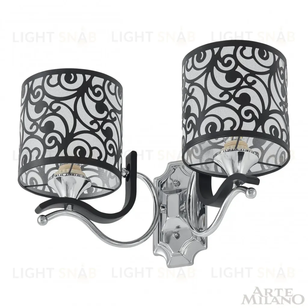 Бра Arte Milano Florentia-4957 304957/2W Bk/Ni 304957/2W Bk/Ni