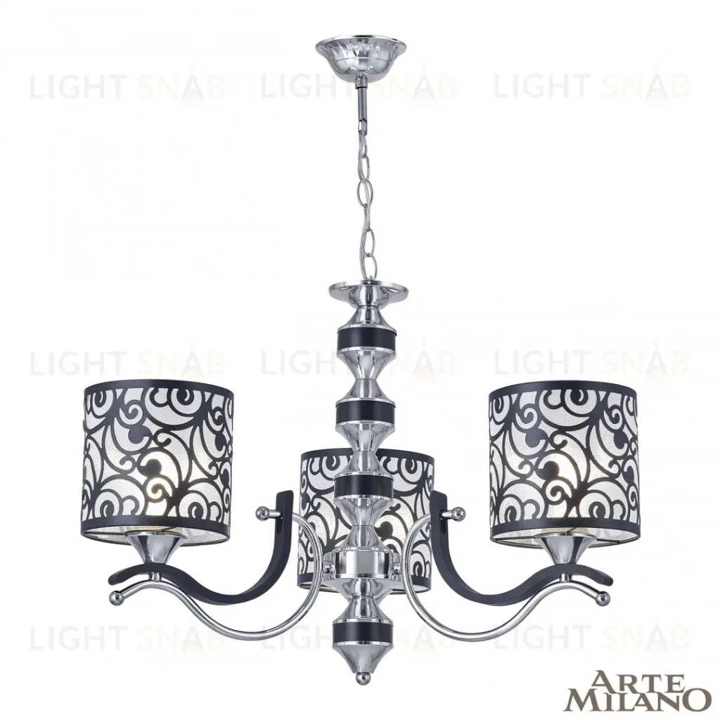 Подвесная люстра Arte Milano Florentia-4957 304957/3 Bk/Ni 304957/3 Bk/Ni