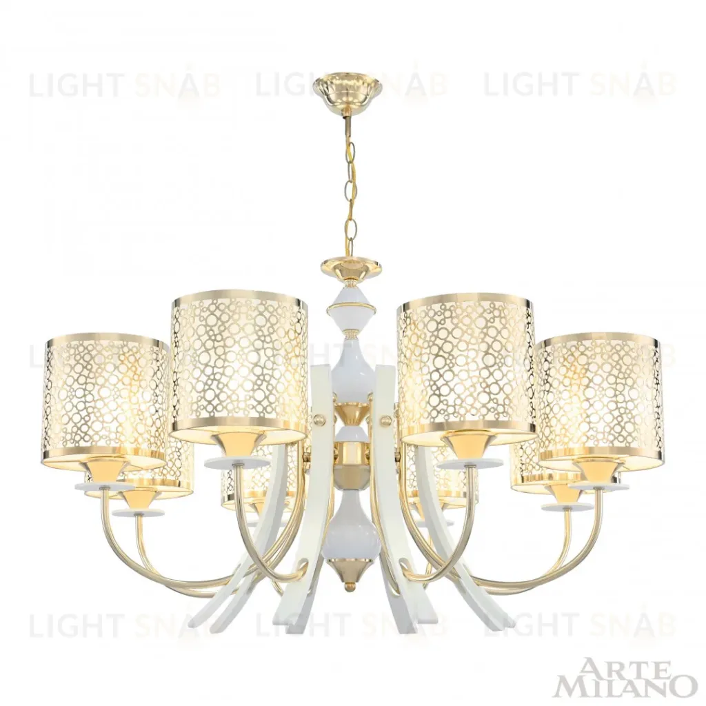 Подвесная люстра Arte Milano Florentia-6067 306067/8 Wh/Gd 306067/8 Wh/Gd