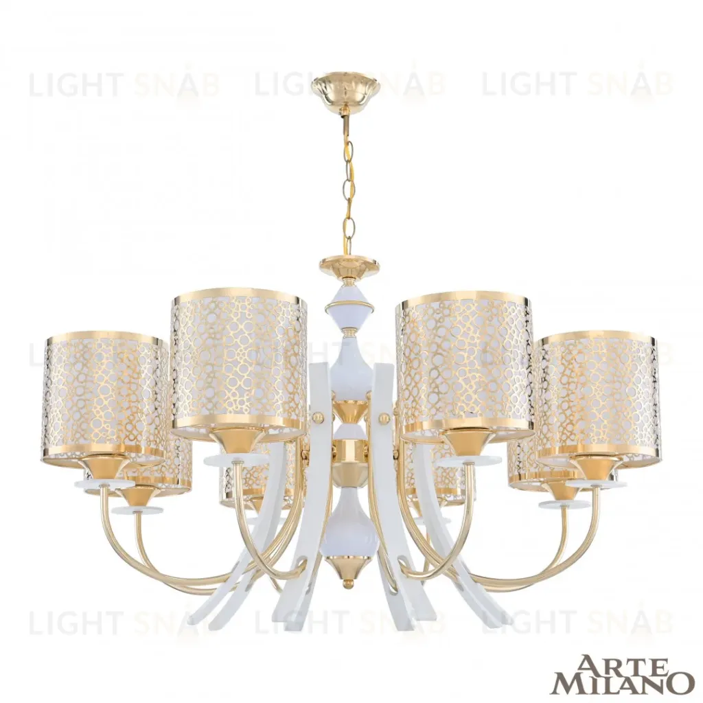 Подвесная люстра Arte Milano Florentia-6067 306067/8 Wh/Gd 306067/8 Wh/Gd
