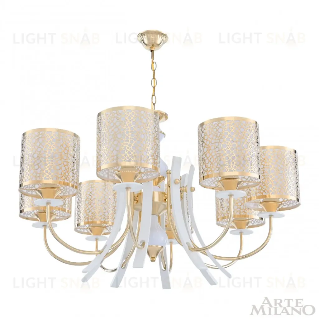 Подвесная люстра Arte Milano Florentia-6067 306067/8 Wh/Gd 306067/8 Wh/Gd