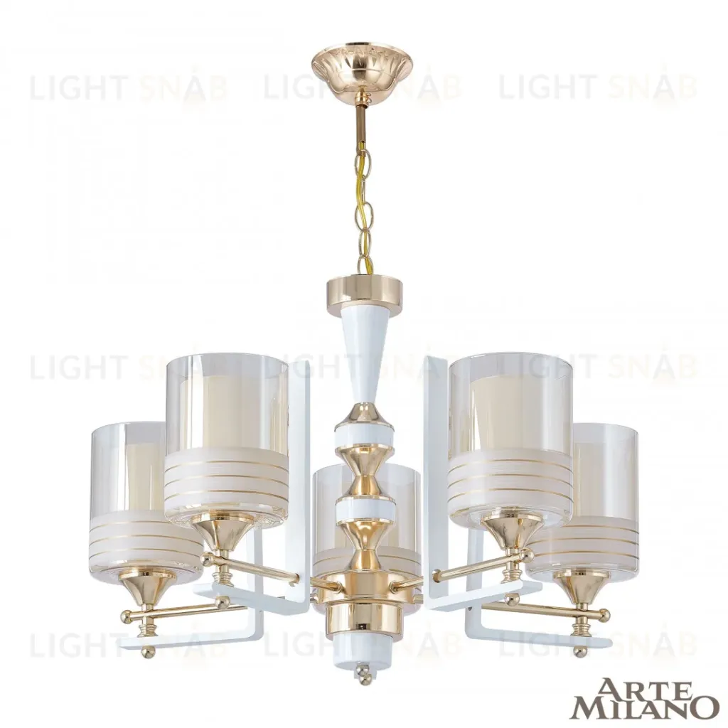Подвесная люстра Arte Milano Florentia-6087 306087/5 Wh/Gd 306087/5 Wh/Gd