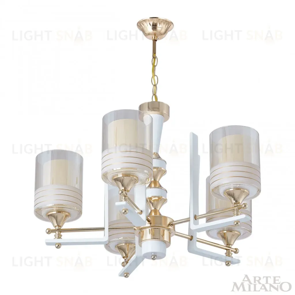 Подвесная люстра Arte Milano Florentia-6087 306087/5 Wh/Gd 306087/5 Wh/Gd