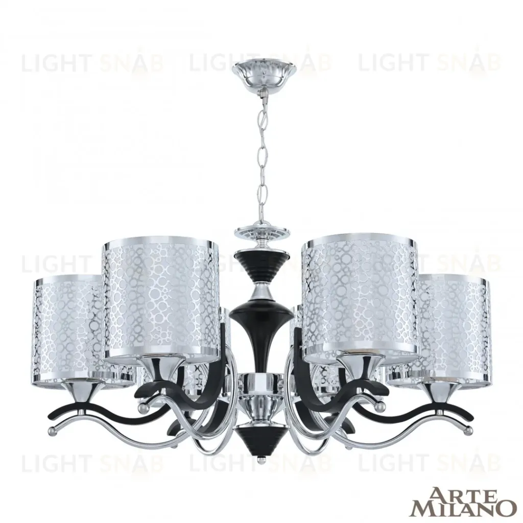 Подвесная люстра Arte Milano Florentia-6787 306787/6 Bk/Ni 306787/6 Bk/Ni