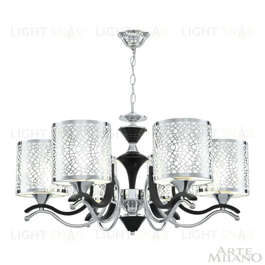 Подвесная люстра Arte Milano Florentia-6787 306787/6 Bk/Ni 306787/6 Bk/Ni