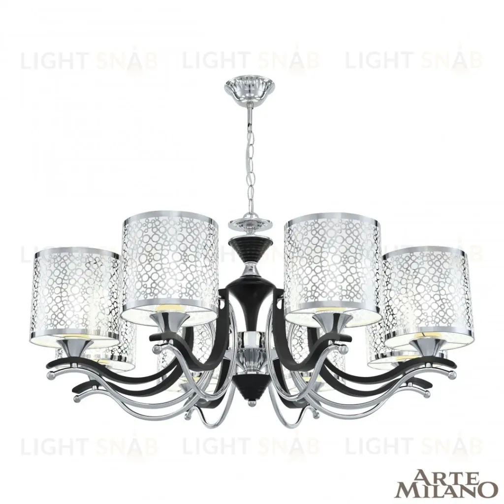 Подвесная люстра Arte Milano Florentia-6787 306787/8 Bk/Ni 306787/8 Bk/Ni