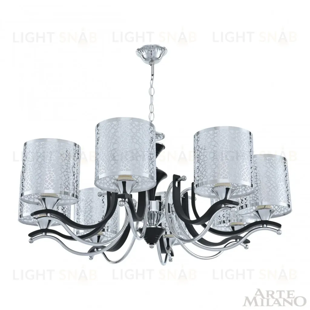 Подвесная люстра Arte Milano Florentia-6787 306787/8 Bk/Ni 306787/8 Bk/Ni