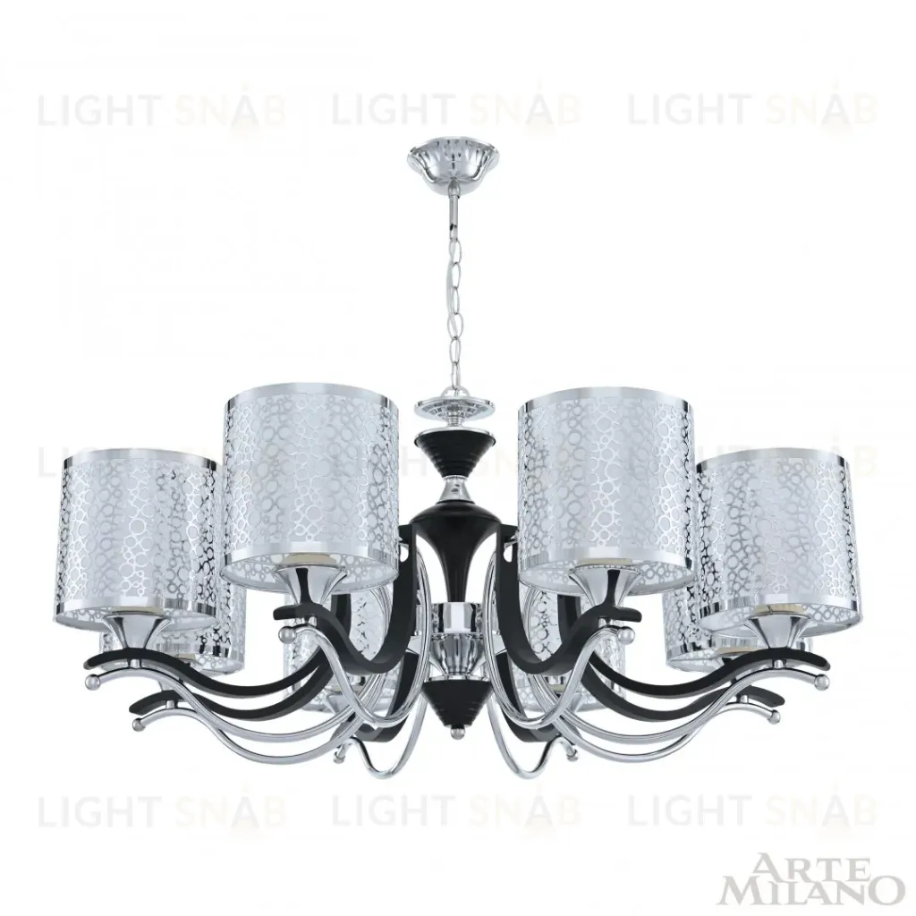 Подвесная люстра Arte Milano Florentia-6787 306787/8 Bk/Ni 306787/8 Bk/Ni