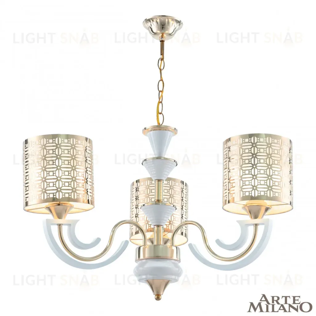 Подвесная люстра Arte Milano Florentia-8857 308857/3 Wh/Gd 308857/3 Wh/Gd