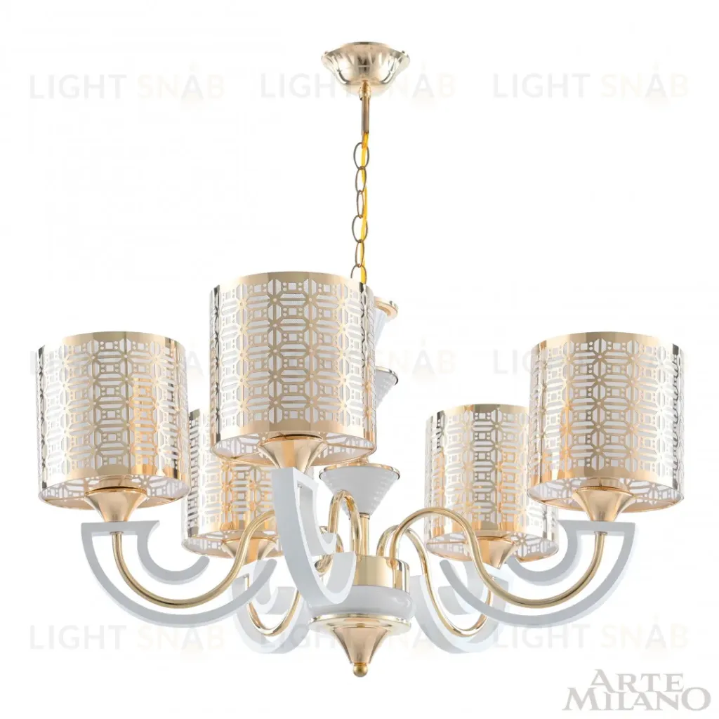 Подвесная люстра Arte Milano Florentia-8857 308857/5 Wh/Gd 308857/5 Wh/Gd