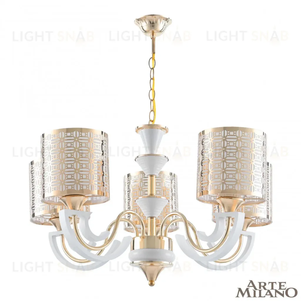 Подвесная люстра Arte Milano Florentia-8857 308857/5 Wh/Gd 308857/5 Wh/Gd