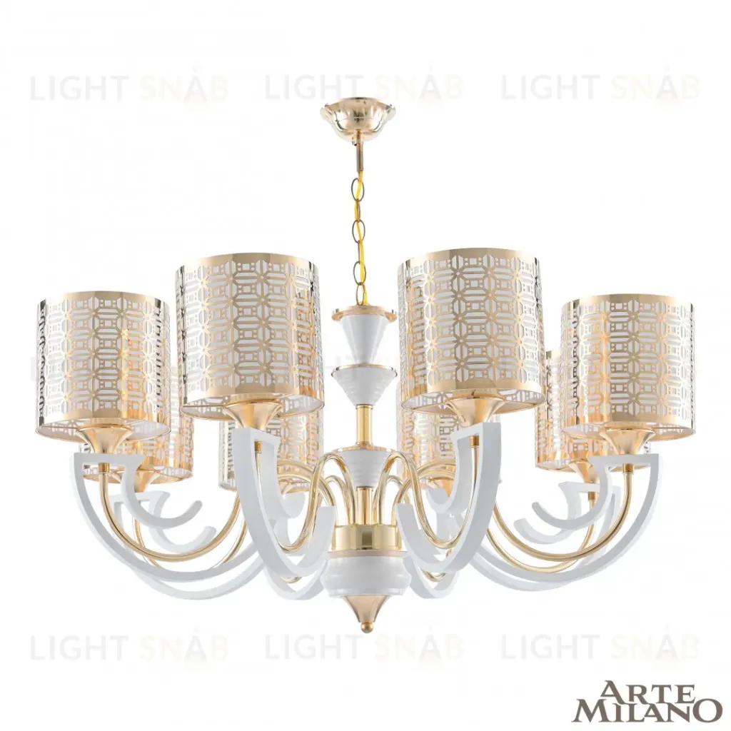 Подвесная люстра Arte Milano Florentia-8857 308857/8 Wh/Gd 308857/8 Wh/Gd